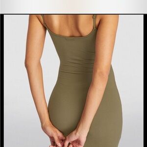 SKIMS Soft Lounge Dress in Olive/Khaki